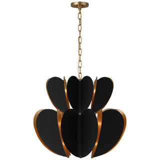 Buy matte-black-and-gild-and-black-shade Danes Outdoor (Damp) Chandelier by Visual Comfort Signature