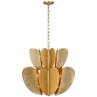 Buy gild-and-gold-shade Danes Outdoor (Damp) Chandelier by Visual Comfort Signature