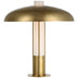 Antique-Burnished Brass with Antique-Burnished Brass Glass and Metal Shade