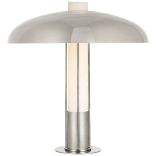 Buy polished-nickel-with-polished-nickel-glass-and-metal-shade Troye Table Lamp by Visual Comfort Signature