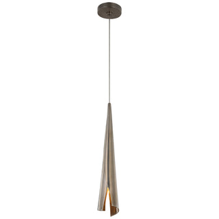 Buy pewter Piel Outdoor (Damp) Pendant by Visual Comfort Signature