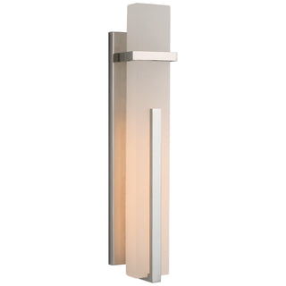 Buy polished-nickel-with-alabaster-glass Malik Outdoor (Damp) Sconce by Visual Comfort Signature
