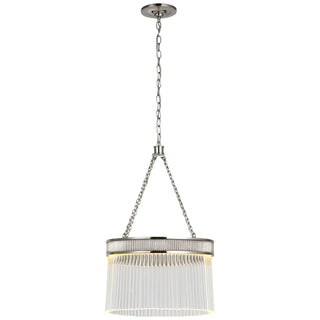 Buy polished-nickel-with-crystal-rods-glass-and-clear-shade Menil Outdoor (Damp) Chandelier by Visual Comfort Signature