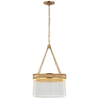 Buy soft-brass-with-crystal-rods-glass-and-clear-shade Menil Outdoor (Damp) Chandelier by Visual Comfort Signature