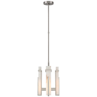 Buy polished-nickel-with-alabaster-glass Malik Outdoor (Damp) Chandelier by Visual Comfort Signature