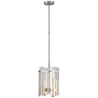 Buy polished-nickel-with-crystal-glass Malik Outdoor (Damp) Chandelier by Visual Comfort Signature