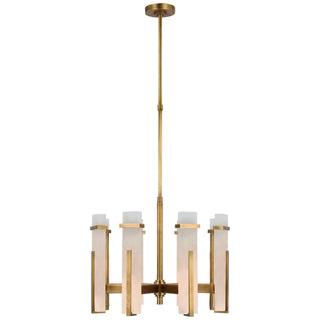 Buy hand-rubbed-antique-brass-with-alabaster-glass Malik Outdoor (Damp) Chandelier by Visual Comfort Signature