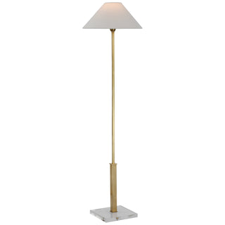 Buy hand-rubbed-antique-brass-and-crystal Asher Floor Lamp by Visual Comfort Signature