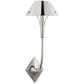 Buy polished-nickel-with-polished-nickel-glass Turlington Outdoor (Damp) Sconce by Visual Comfort Signature