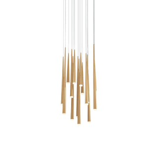 Buy aged-brass-and-brass-gold-shade Cascade Pendant by Modern Forms
