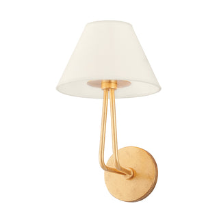 Buy vintage-gold-leaf-with-cream-glass Ozias Outdoor (Damp) Sconce by Troy Lighting