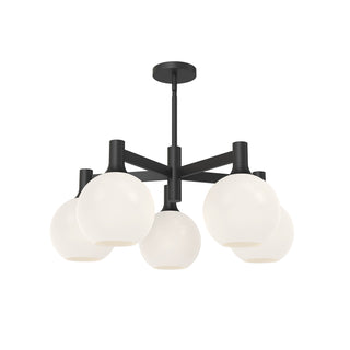 Buy matte-black-opal-matte-glass Castilla Chandelier by Alora