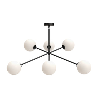 Buy matte-black-opal-matte-glass Cassia Chandelier by Alora