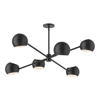 Buy matte-black-and-black-shade Willow Chandelier by Alora