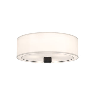 Buy matte-black-white-linen Theo Flush Mount Ceiling Light by Alora