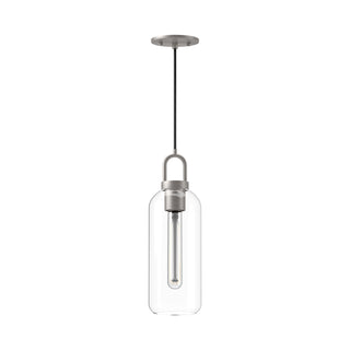 Buy brushed-nickel-clear-glass-and-clear-shade Soji Pendant by Alora