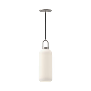 Buy brushed-nickel-opal-matte-glass-and-opal-shade Soji Pendant by Alora