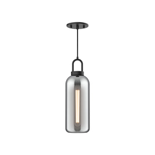 Buy matte-black-smoked-solid-glass-and-smoke-shade Soji Pendant by Alora