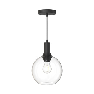 Buy clear-glass-matte-black Castilla Pendant by Alora