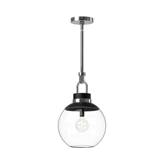 Buy chrome-clear-glass Copperfield Pendant by Alora