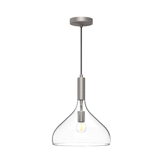 Buy brushed-nickel-clear-glass Belleview Pendant by Alora