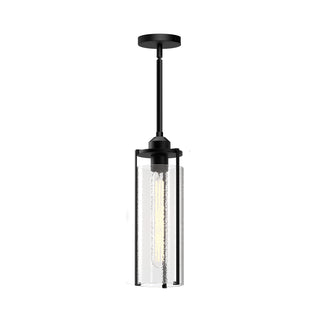 Buy clear-water-glass-matte-black Belmont Pendant by Alora