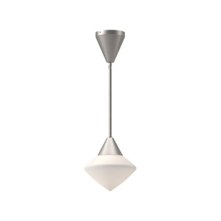 Buy brushed-nickel-opal-matte-glass-and-white-shade Nora Pendant by Alora