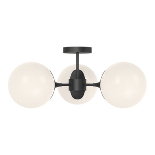 Buy matte-black-opal-matte-glass-and-opal-shade Nouveau Semi-Flush Mount Flush Mount Ceiling Light by Alora