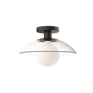 Buy clear-glass-matte-black-and-clear-shade Francesca Semi-Flush Mount Ceiling Light by Alora