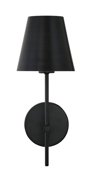Buy matte-black-and-black-white-combo-shade Xavier Outdoor (Damp) Sconce by Crystorama