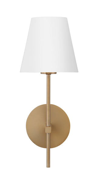 Buy vibrant-gold-and-black-white-combo-shade Xavier Outdoor (Damp) Sconce by Crystorama