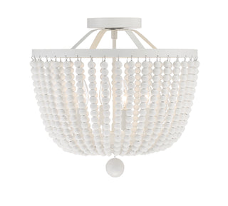 Buy matte-white Rylee Outdoor (Damp) Flush Mount Ceiling Light by Crystorama