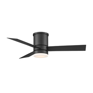 Buy matte-black-finish-with-matte-black-blades Axis Outdoor (Wet) Flush Mount Ceiling Fan with Light by Modern Forms Fans