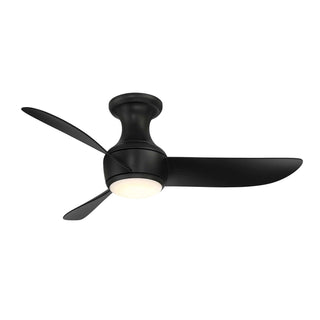 Buy matte-black-finish-with-matte-black-blades Corona Outdoor (Wet) Hugger Ceiling Fan with Light by Modern Forms Fans
