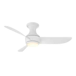 Buy matte-white-finish-with-matte-white-blades Corona Outdoor (Wet) Hugger Ceiling Fan with Light by Modern Forms Fans