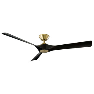 Buy soft-brass-matte-black-finish-with-matte-black-blades Torque Outdoor (Wet) Ceiling Fan by Modern Forms Fans