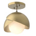 Modern Brass with Opal Glass (GG) Glass and Opal Shade
