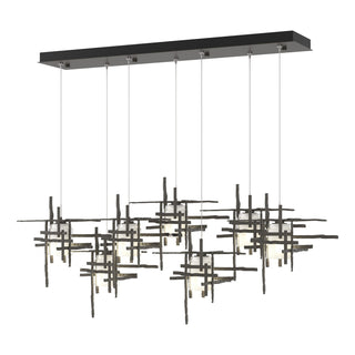 Buy dark-smoke-with-cast-glass-yc-glass-and-clear-shade Tura Pendant by Hubbardton Forge