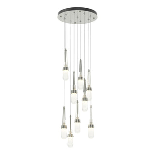 Buy sterling-with-clear-bubble-glass-yg-glass-and-clear-shade Link Pendant by Hubbardton Forge
