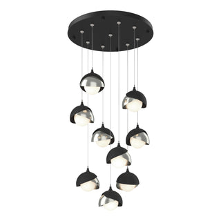Buy black-with-opal-glass-gg-glass-and-opal-shade Brooklyn Pendant by Hubbardton Forge