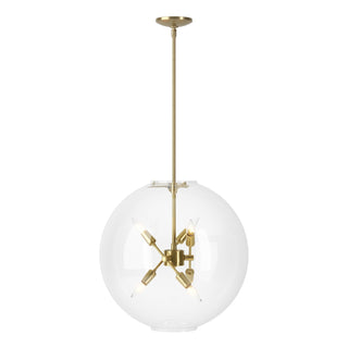 Buy modern-brass-with-clear-glass-zm-glass-and-clear-shade Sfera Pendant by Hubbardton Forge