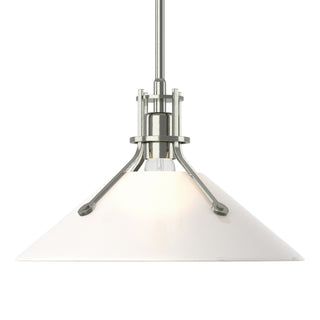 Buy sterling-with-frosted-glass-fd-glass-and-frosted-shade Henry Pendant by Hubbardton Forge