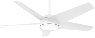 Buy flat-white-finish-with-flat-white-blades Chubby Outdoor (Wet) Ceiling Fan by Minka Aire