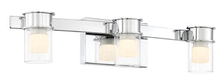 Buy chrome-with-frosted-glass-glass-and-clear-shade Herald Square Vanity by George Kovacs