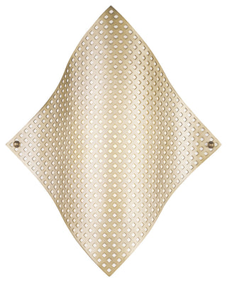 Buy soft-brass-with-soft-brass-glass Grid Outdoor (Damp) Sconce by George Kovacs