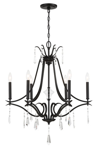 Buy coal-with-clear-glass Laurel Estate Chandelier by Minka-Lavery