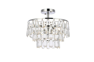 Buy chrome Mila Flush Mount Ceiling Light by Elegant Lighting