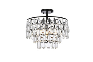 Buy black Mila Flush Mount Ceiling Light by Elegant Lighting