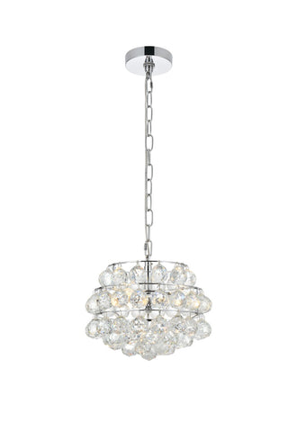 Buy chrome-and-clear-shade Savannah Pendant by Elegant Lighting