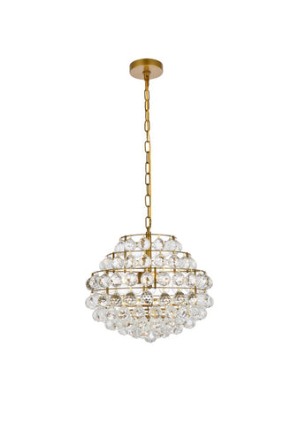 Buy brass-and-clear-textured-shade Savannah Pendant by Elegant Lighting